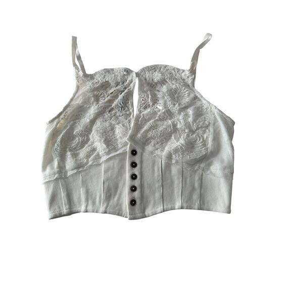 Free People Have My Heart Cropped Tank Top - Large - NEW - Picture 5 of 9